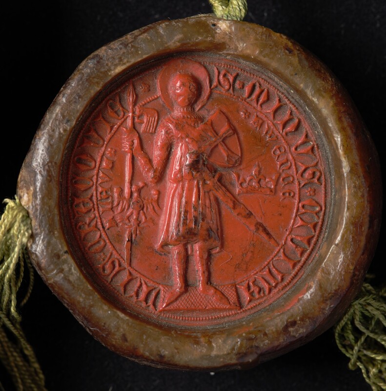 Kraków, pieczęć hagiograficzna. Odcisk z Archiwum Narodowego w Krakowie z 1375 r.