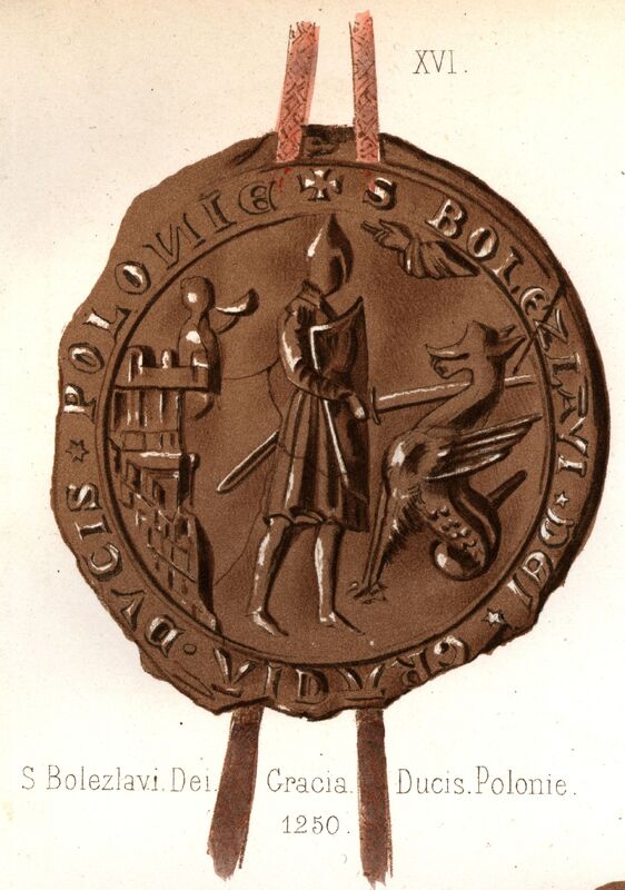 Bolesław Pobożny, książę wielkopolski, pieczęć fantastyczna I. Opisy Ignacego Zakrzewskiego z 1877 i 1881 roku