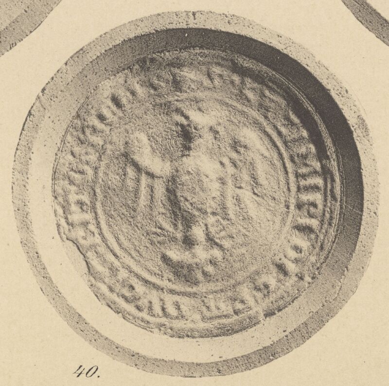 Kazimierz, książę bytomski, pieczęć herbowa II. Opis Paula Pfotenhauera z 1879 r.