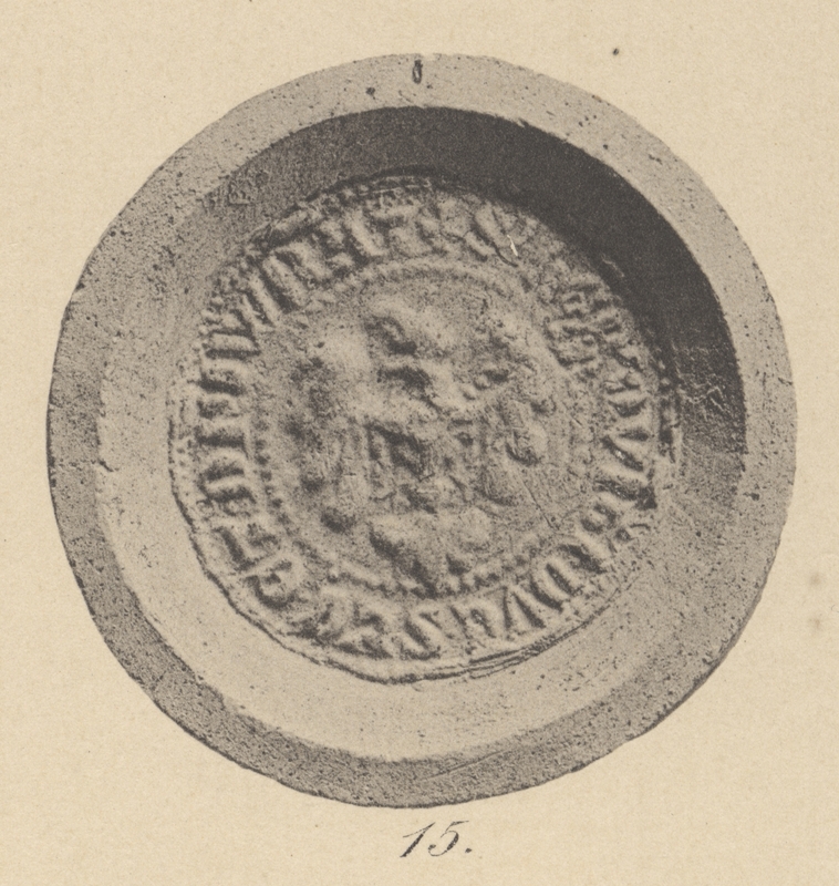 Henryk V Gruby, książę legnicki, contrasigillum III. Opis Paula Pfotenhauera z 1879 r.