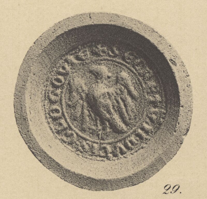 Henryk I (III), książę głogowski i poznański [wielkopolski], contrasigillum III. Opis Paula Pfotenhauera z 1879 r.