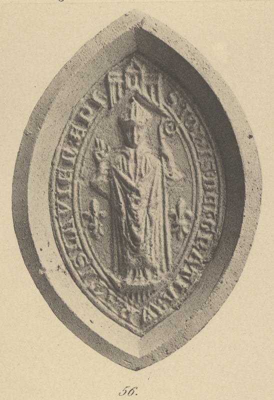 Jan III Romka, biskup wrocławski, pieczęć piesza II. Opis Paula Pfotenhauera z 1879 r.
