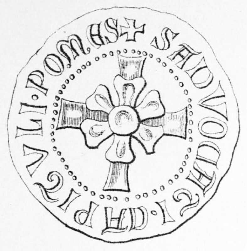 Wójt kapituły pomezańskiej, pieczęć symboliczna I. Opis Hermana Cramera z 1887 r.