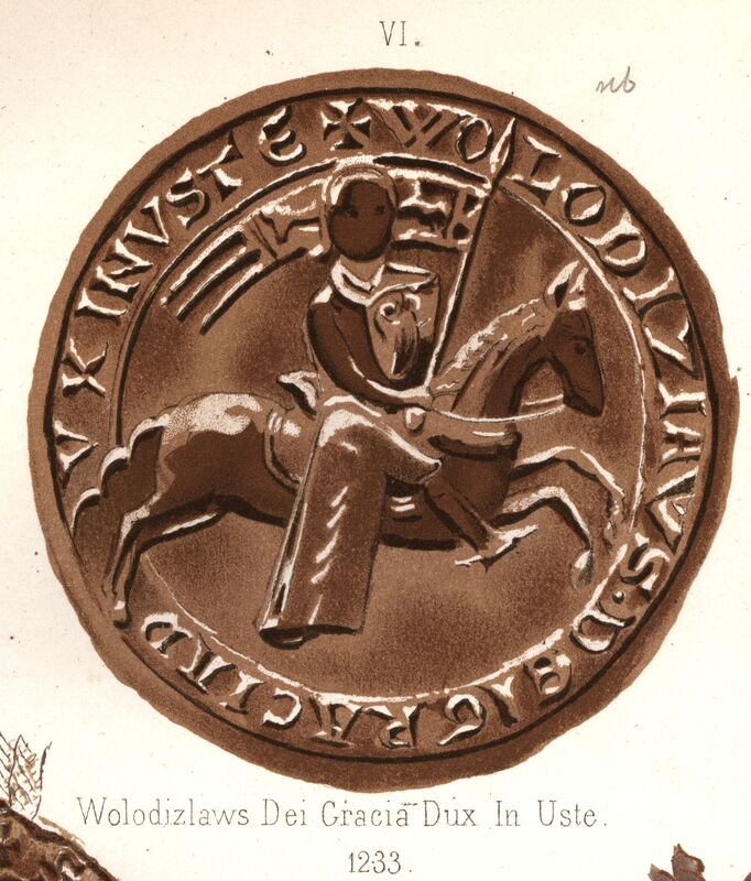 Władysław Odonic, książę wielkopolski, ujski, pieczęć konna I. Opisy Ignacego Zakrzewskiego z 1877 i 1881 r.