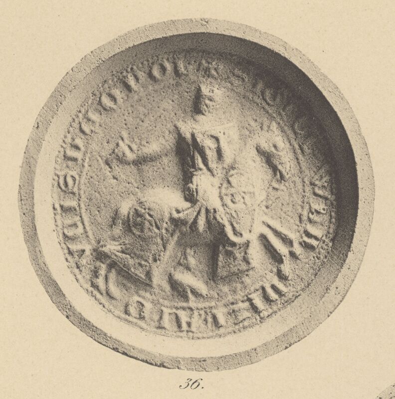 Władysław I, książę opolski, pieczęć konna II. Opis Paula Pfotenhauera z 1879 r.
