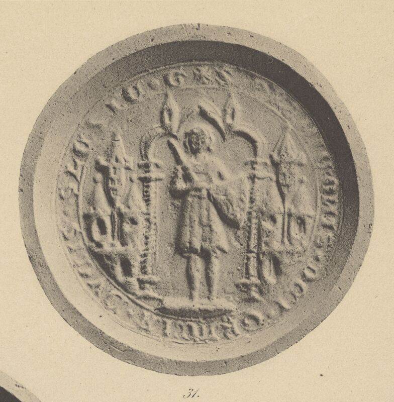 Przemko, książę żagański i ścinawski, pieczęć piesza. Opis Paula Pfotenhauera. z 1879 r.