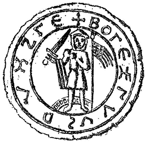 Bolesław Wysoki, książę śląski, pieczęć piesza. Opis Kazimierza Stronczyńskiego z 1888 r.