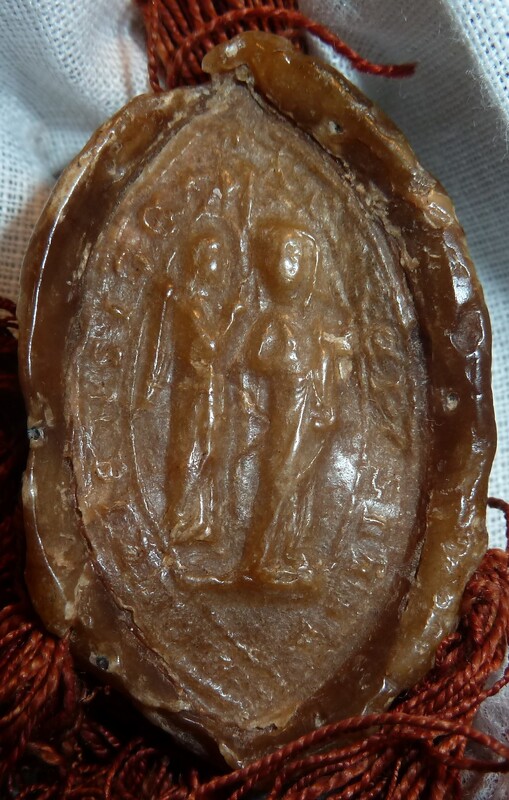 Zwierzyniec [Kraków], prepozyt klasztoru premonstrantek [norbertanek], pieczęć hagiograficzna. Odcisk z Archiwum Narodowego w Krakowie z 1293 r.