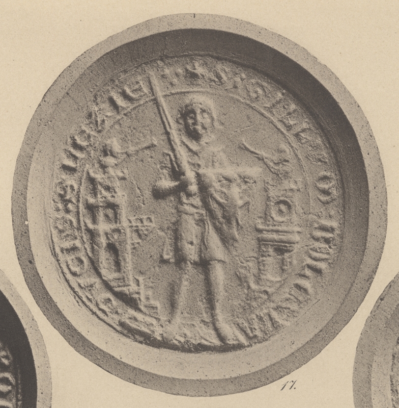 Bolesław II Rogatka, książę śląski, pieczęć piesza, typ C. Opis Paula Pfotenhauera z 1879 r.