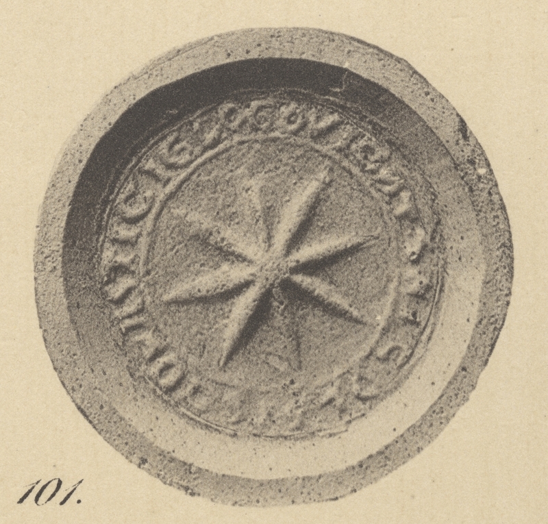 Mikołaj, scholastyk kolegiaty w Głogowie, pieczęć symboliczna. Opis Paula Pfotenhauera z 1879 r.