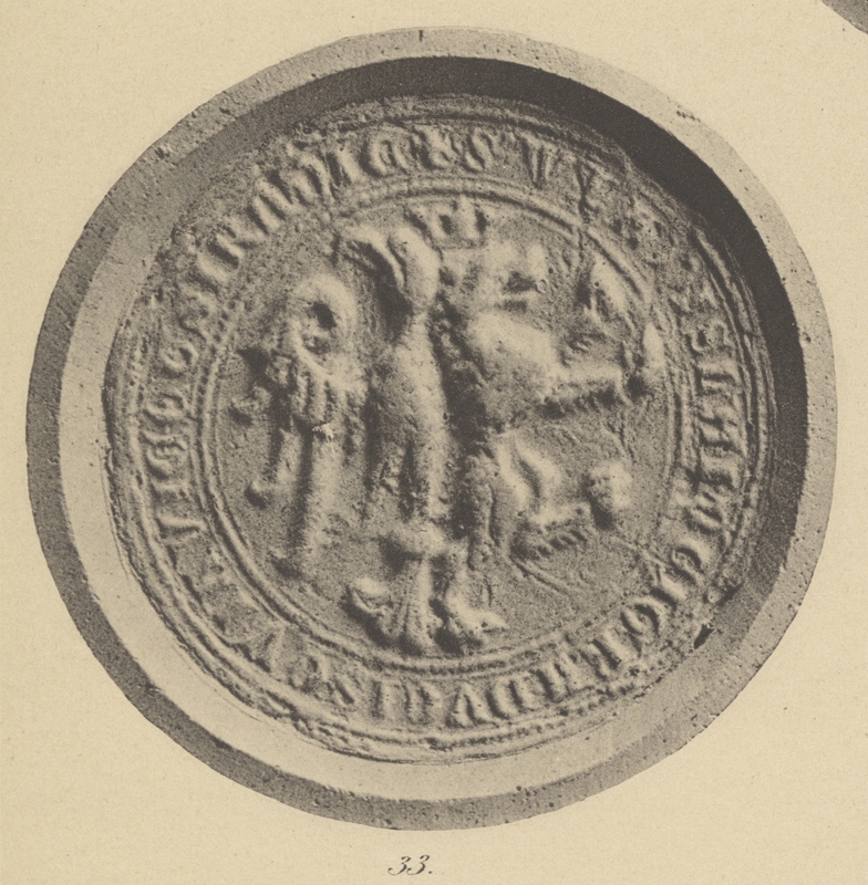 Władysław Łokietek, książę kujawski i sieradzki, pieczęć herbowa III. Opis Paula Pfotenhauera z 1879 r.