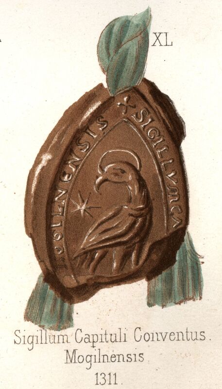 Mogilno, klasztor benedyktynów, pieczęć symboliczna I. Opisy Ignacego Zakrzewskiego z lat 1878 - 1881 r.