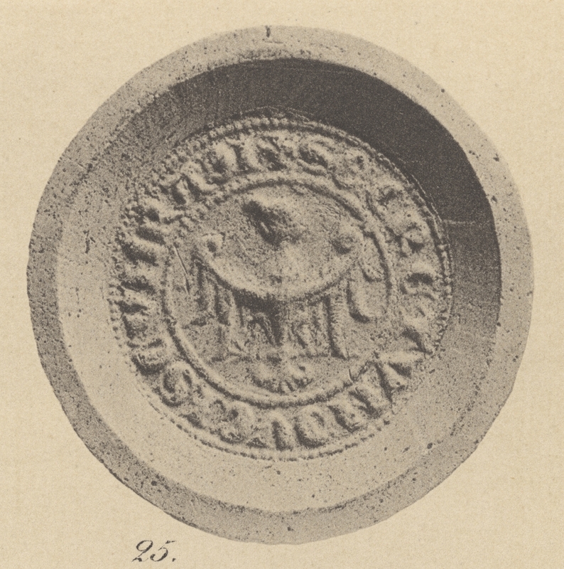 Konrad II Garbaty, książę ścinawski i żagański, contrasigillum III. Opis Paula Pfotenhauera z 1879 r.