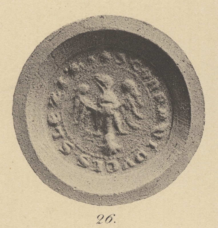 Konrad II Garbaty, książę ścinawski i żagański, contrasigillum II. Opis Paula Pfotenhauera z 1879 r.