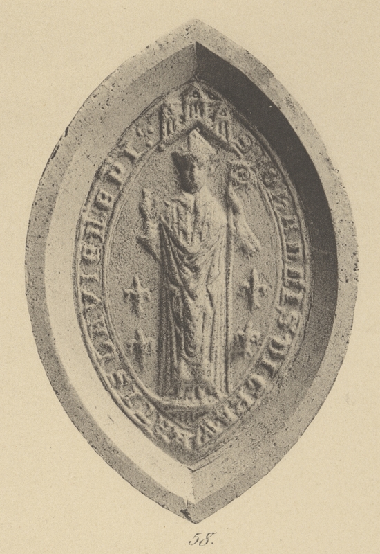 Jan III Romka, biskup wrocławski pieczęć piesza I. Opis Paula Pfotenhauera z 1879 r.