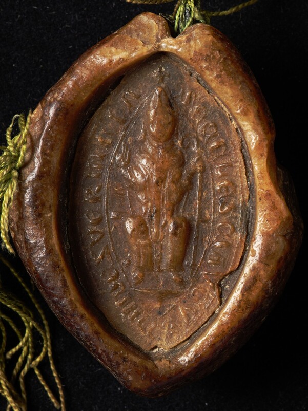 Zwierzyniec [Kraków], klasztor premonstrantek [norbertanek], pieczęć hagiograficzna II. Odcisk z Archiwum Narodowego w Krakowie z 1375 r.