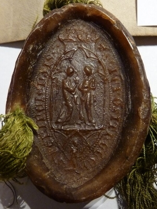 Zwierzyniec [Kraków], prepozyt klasztoru premonstrantek [norbertanek], pieczęć kultowa I. Odcisk z Archiwum Narodowego w Krakowie z 1366 r.