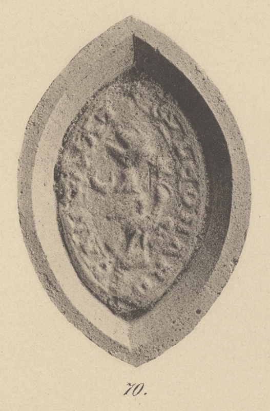 Leonhard, kanonik kapituły katedralnej we Wrocławiu, pieczęć symboliczna. Opis Paula Pfotenhauera z 1879 r.