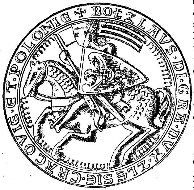 Bolesław Wysoki, książę śląski, pieczęć konna [falsyfikat]. Opis Kazimierza Stronczyńskiego z 1888 r.