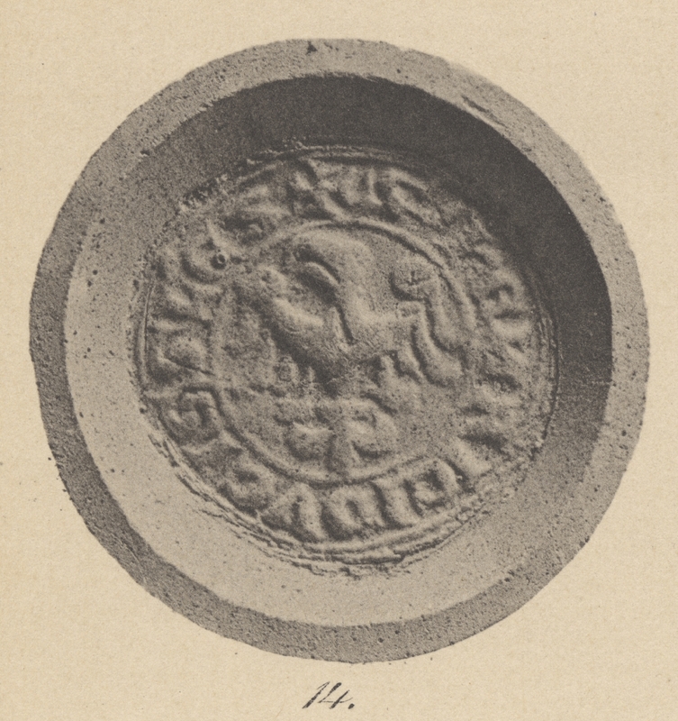 Henryk V Gruby, książę legnicki, contrasigillum II. Opis Paula Pfotenhauera z 1879 r.
